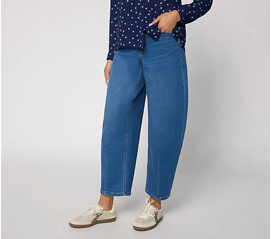 Peace Love World Petite Mid Rise Boyfriend Jeans - QVC.com | QVC