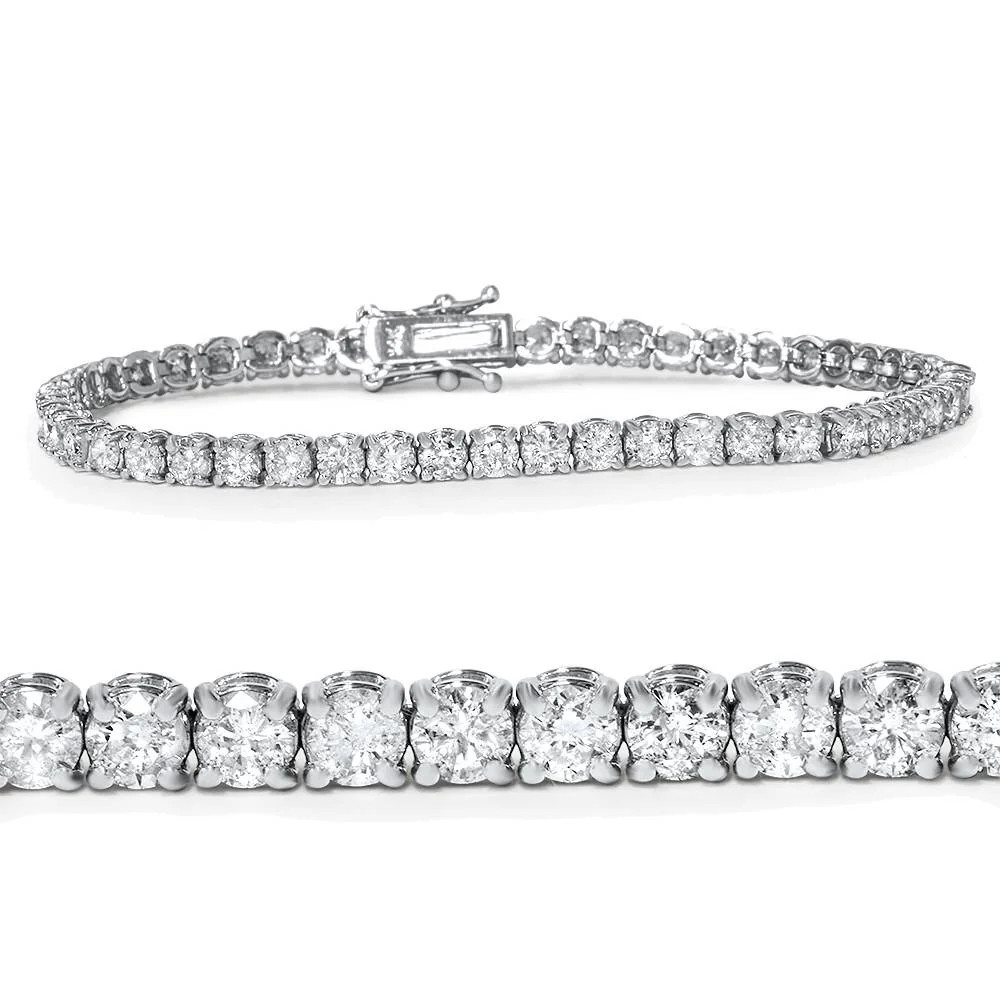 5 Ct T. W. Diamond Tennis Bracelet 18K White Gold 7 | Shop Simon