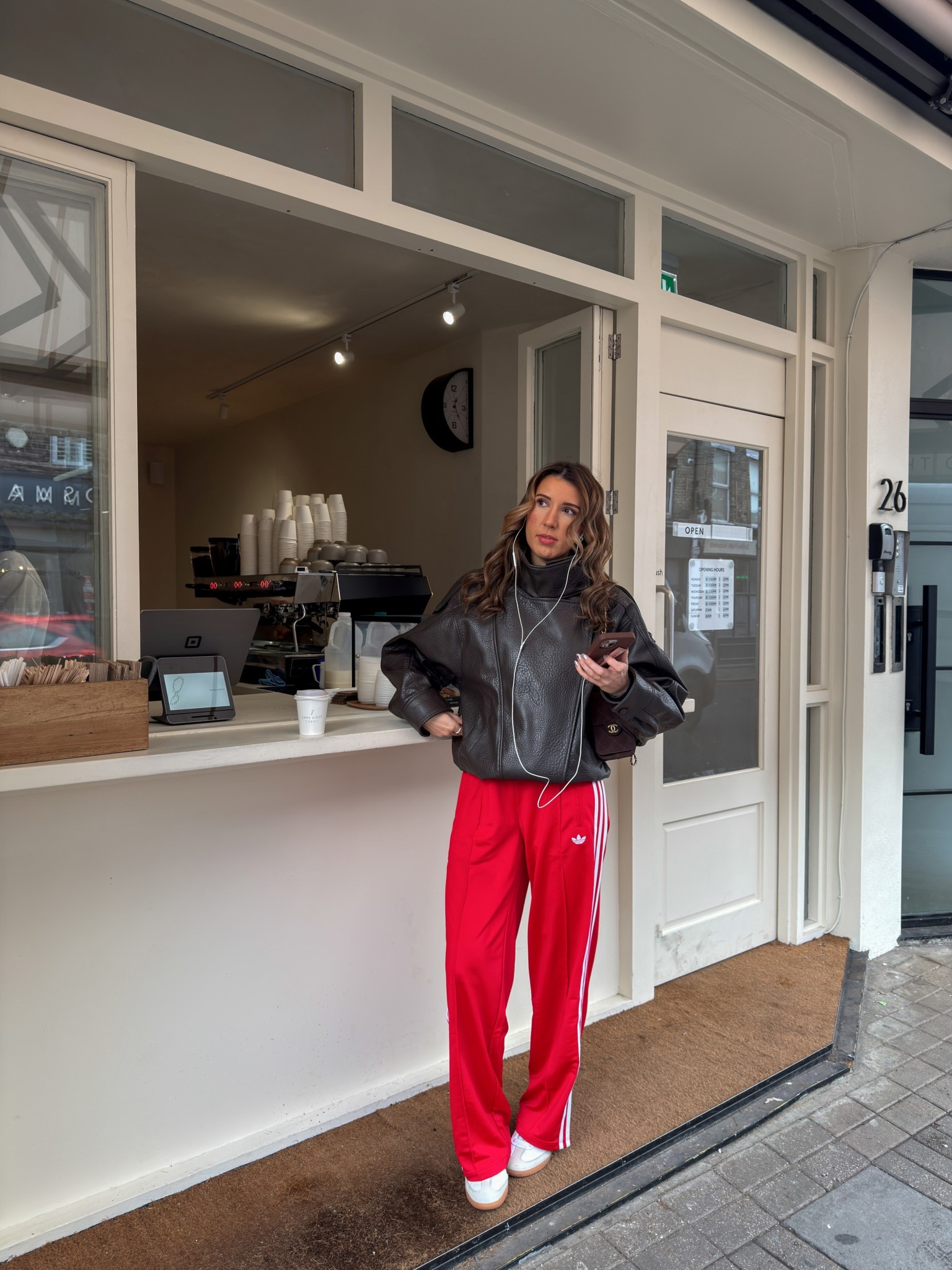 Adding a pop of colour for the morning coffee run ☕️

These adidas firebird loose track pants have become such a capsule wardrobe staple. They are so comfortable and I love that you can dress them up too. I’m really into pops of red at the moment, not just because it’s love month ❤️

Styled with this gorgeous Zara funnel neck leather jacket, adidas sambas and a white oversized tee and grey merino wool cardigan. This is my go to everyday outfit that makes you look like you’ve made an effort when in reality you haven’t. 

I wear a size small regular length in these. They have an elasticated waist and are a looser fit. 

#LTKuk #LTKwinter #LTKstyletip