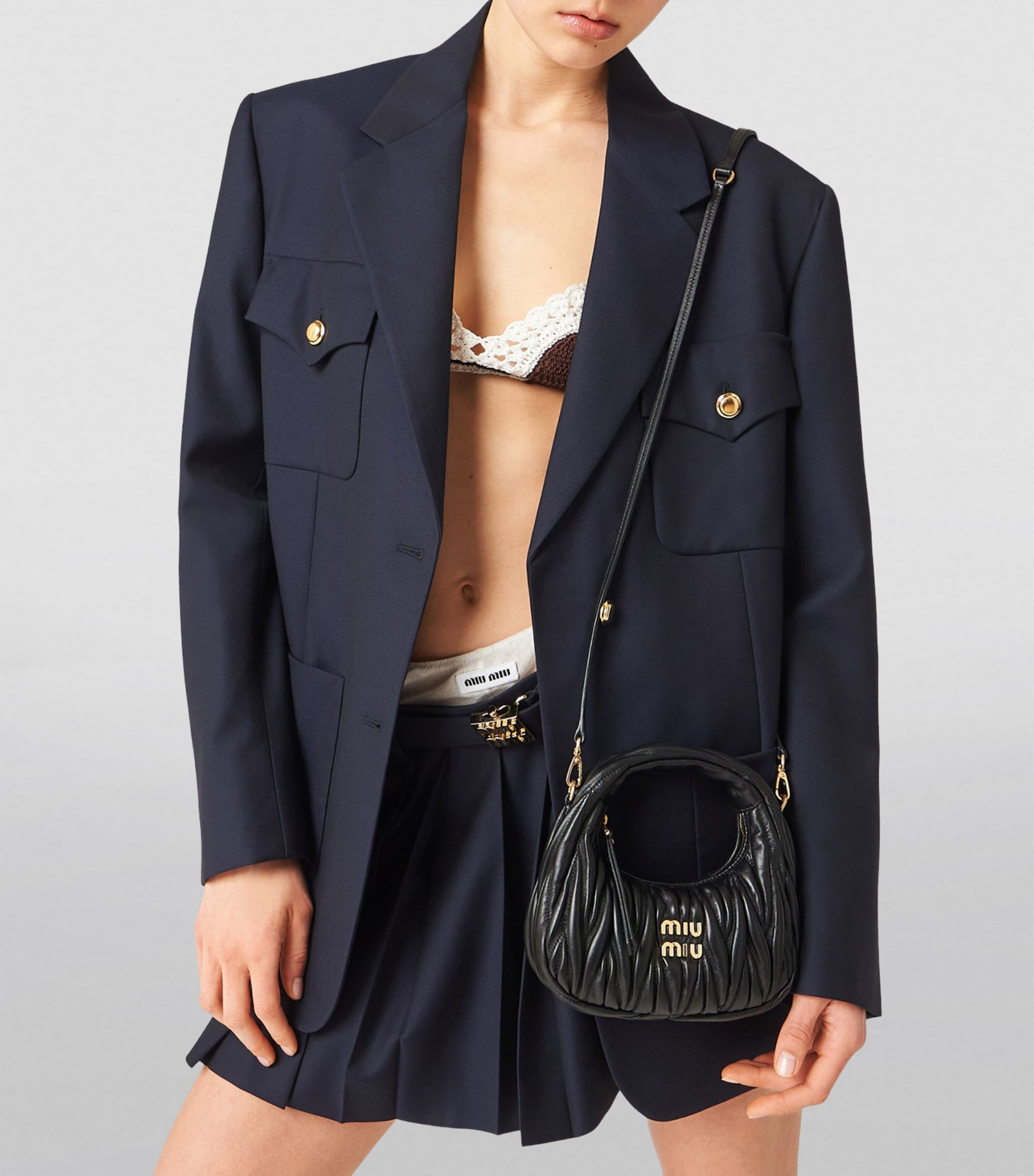 Mini Matelassé Leather Wander Top-Handle Bag | Harrods