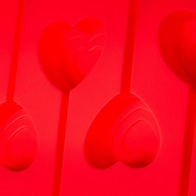 Valentine's Day Red Heart Sucker Silicone Mold, 4" x 8", by Way To Celebrate | Walmart (US)