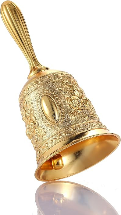 Super Loud Large Brass Hand Call Bell for Dinner Wedding Classroom Tibetan Meditation, Gift for B... | Amazon (US)