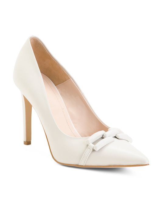 Made In Italy Leather Pointy Toe Pumps | TJ Maxx