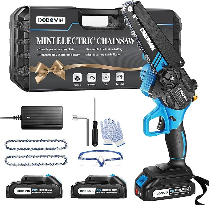 dodowin Mini Chainsaw, Christmas Gifts for Men, 6-Inch Rechargeable Cordless Electric Power Chain... | Amazon (US)
