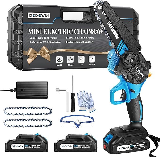 dodowin Mini Chainsaw, Christmas Gifts for Men, 6-Inch Rechargeable Cordless Electric Power Chain... | Amazon (US)
