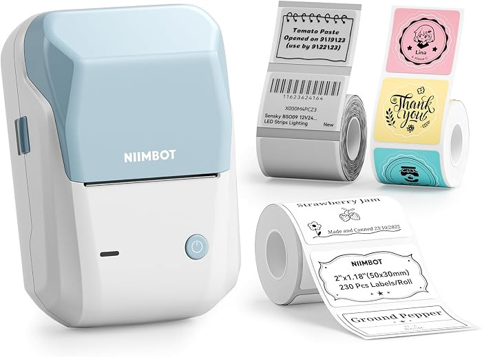 NIIMBOT B1 Label Maker with Tapes, 2 Inch Portable Thermal Label Printer for Home School Office S... | Amazon (US)