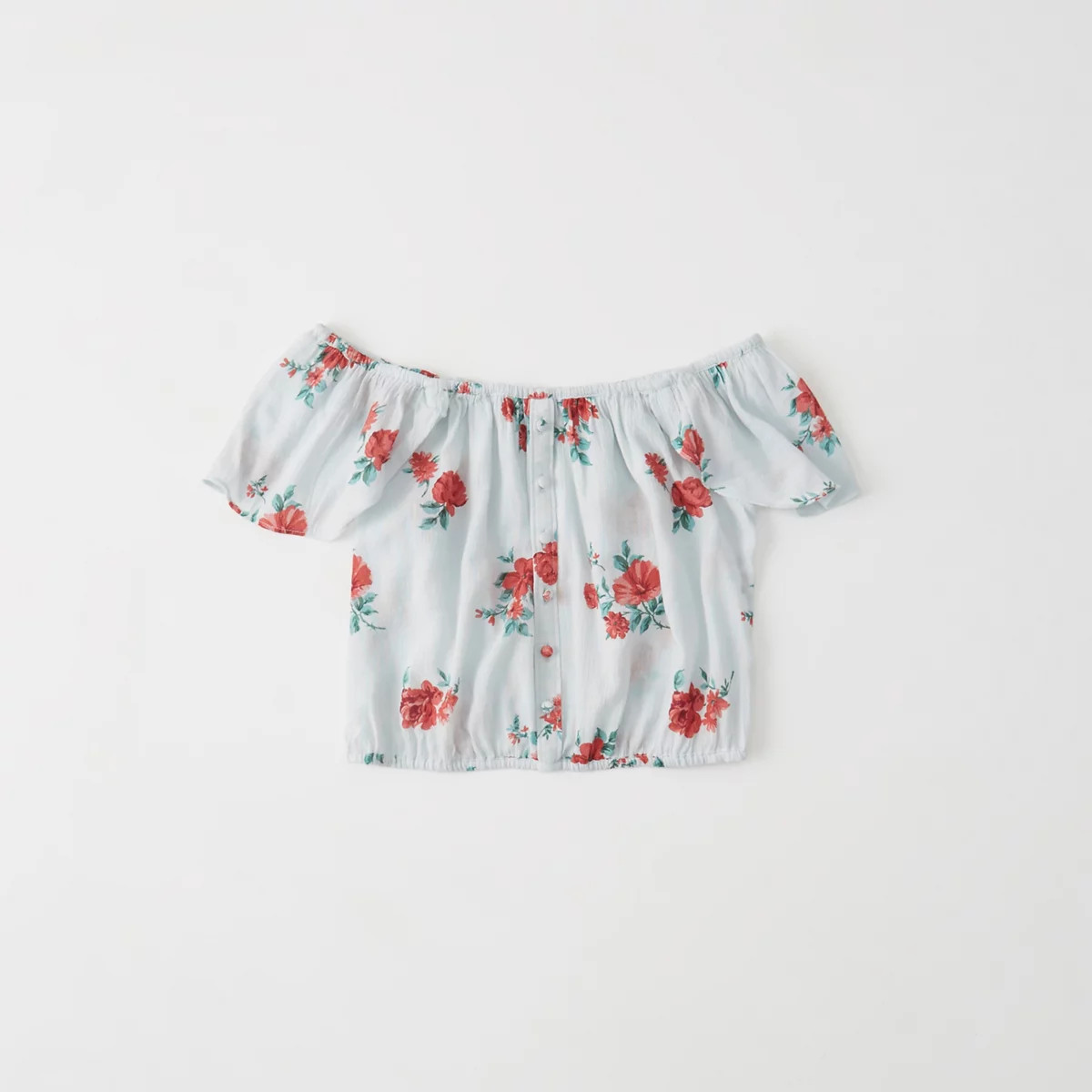 Printed Off-The-Shoulder Top | Abercrombie & Fitch US & UK