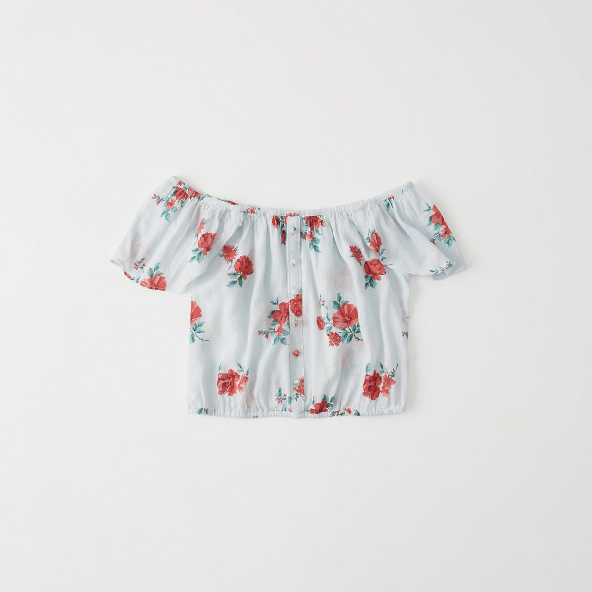 Printed Off-The-Shoulder Top | Abercrombie & Fitch US & UK