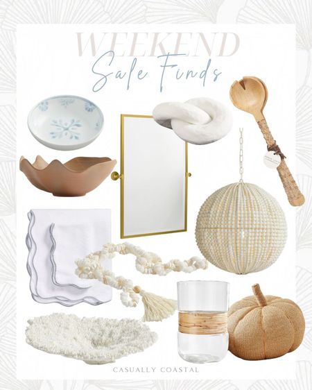 Pottery Barn is offering an extra 15% off clearance pieces with code: EXTRA this weekend, lots of pretty pieces included! Serena & Lily sale up to 40% off runs through 9/13, great time to freshen up your home with this pretty towel set or some pillows and bedding! 
- 
Pottery barn sale, Serena & Lily sale, wave towel, scalloped towel set, bathroom accessories, terracotta clam bowl, coffee table decor, shelf decor, fall decor, shell decor, cotton quilt, faux coral, rattan glass hurricane, woven serving set, Anthropologie, pumpkin pillow, coastal fall decor, dip bowls, chain link decor, coffee table decor, paper mache, West Elm sale, casually coastal, beach house decor, lake house decor, home decor on sale, white bath towels on sale, white beaded pendant light, coastal pendant lights, pottery barn pendant light, shelf decor, coral decor, coral decor, decorative accessories

#LTKhome #LTKsalealert #LTKfindsunder100