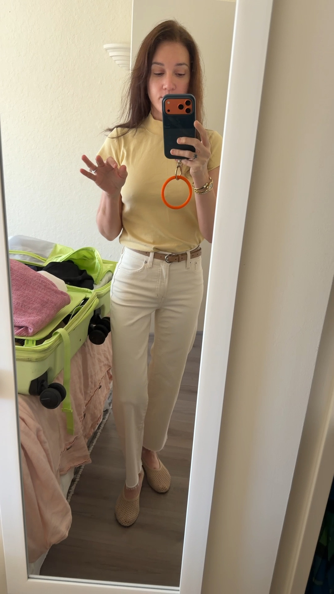 Wearing 23 in jeans 
Wearing XS in top

#LTKOver40 #LTKootd #LTKgrwm