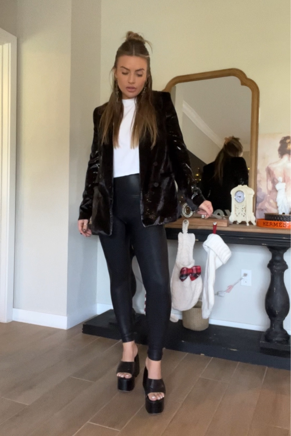 Ready for the weekend! Love elevating a simple outfit with heels and a blazer.

Size S in jacket and top, M in leggings

#LTKsalealert #LTKCyberweek #LTKunder100