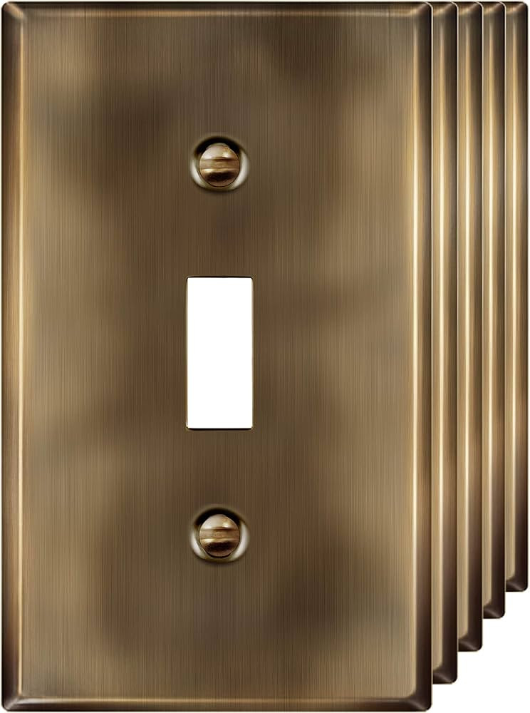 ENERLITES Toggle Light Switch Metal Wall Plate, Stainless Steel Switch Cover, Corrosion Resistant... | Amazon (US)
