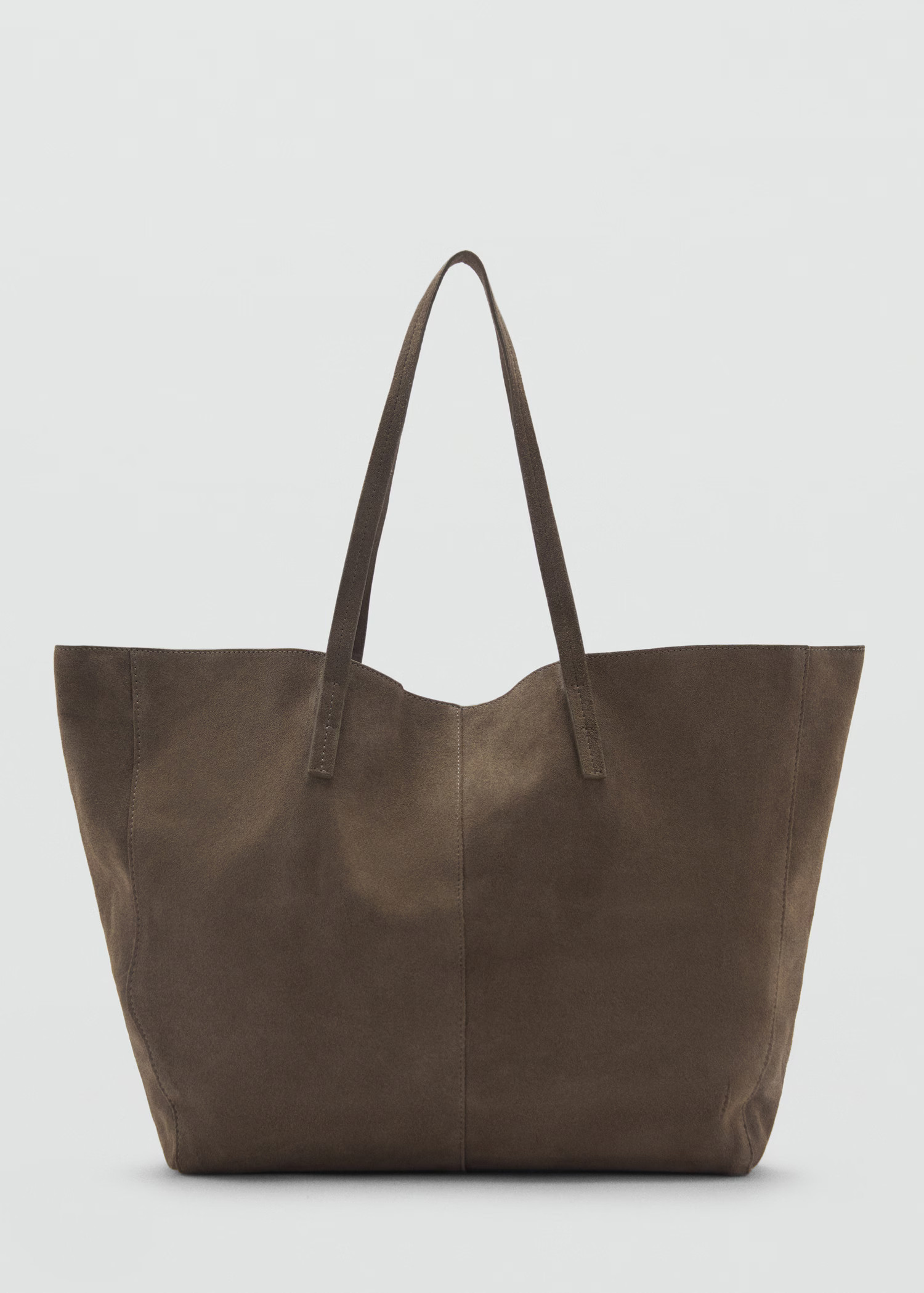 Suede shopper bag | MANGO (UK)