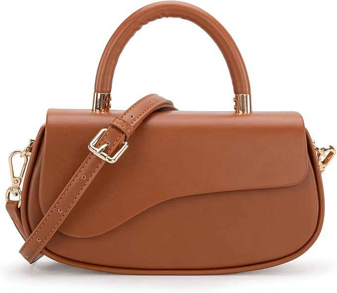 Milan Chiva Small Elegant Top Handle Purses for Women Mini Handbags Cute Crossbody Purse | Amazon (US)