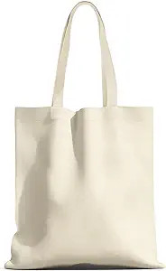MOLOVA 1-Pack Large 14x15 Premium Cotton Canvas Tote Bags,Load 55lbs,Reusable canvas bag made of ... | Amazon (US)