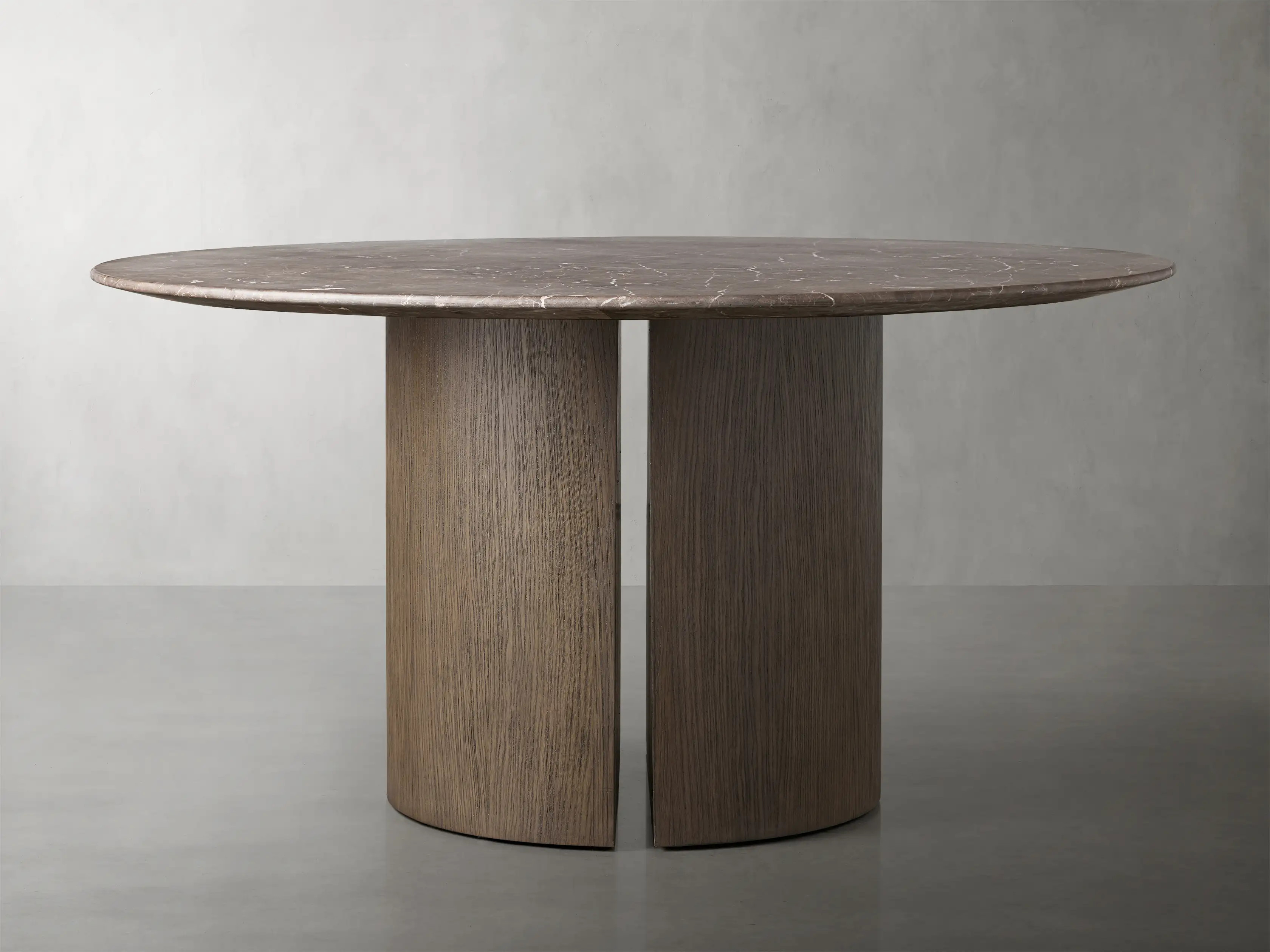 Saint Germain Round Stone Dining Table with Dauphine Base | Arhaus