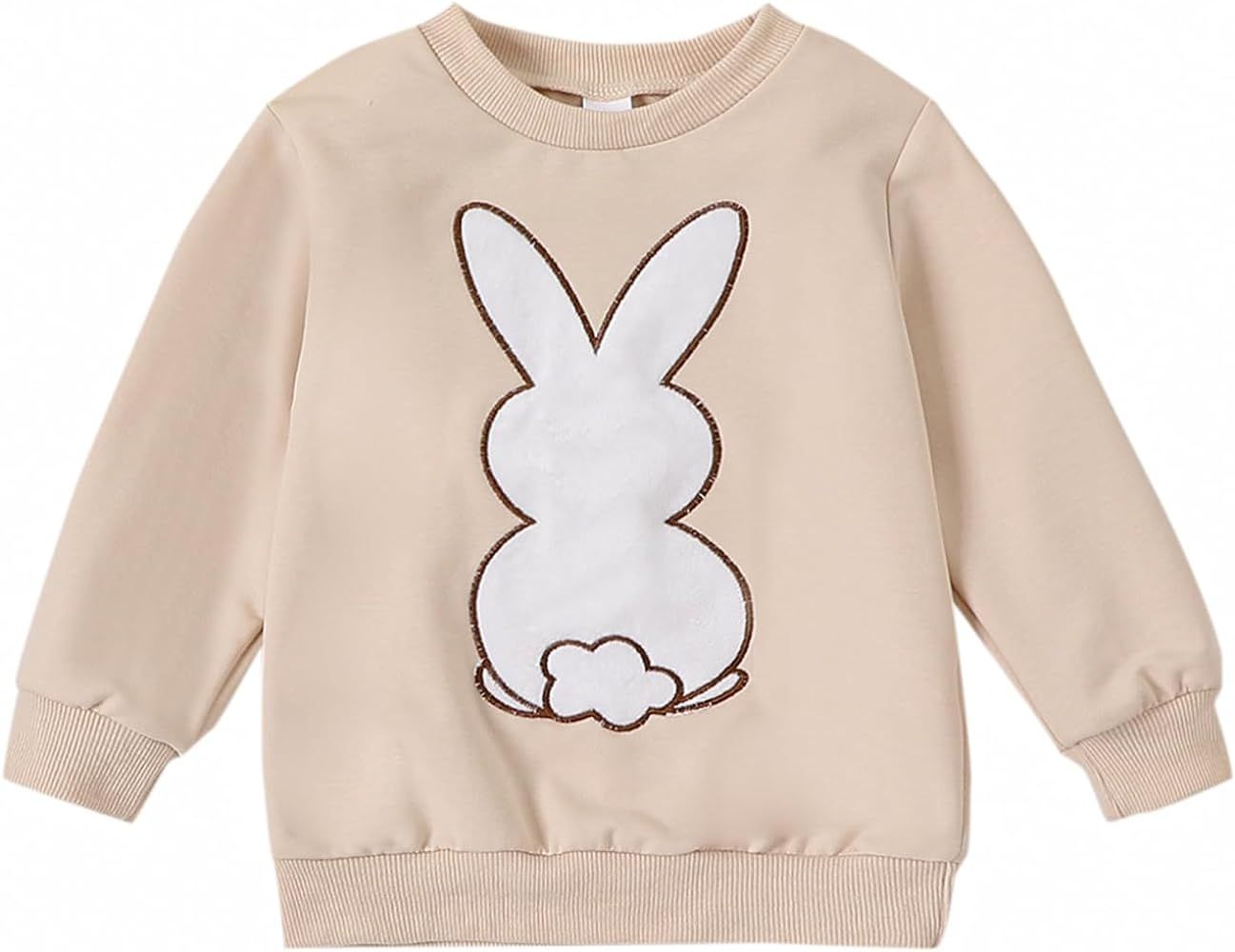 Toddler Baby Girl Boy Easter Outfit Bunny Print Sweatshirt Crewneck Shirt Onesie Toddler Easter C... | Amazon (US)