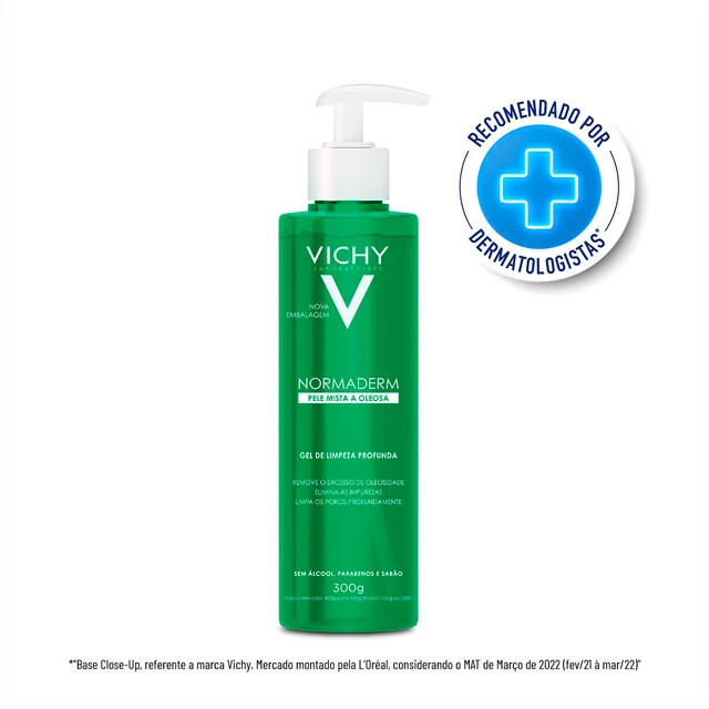 Gel de Limpeza Facial Vichy Normaderm Pele Mista a Oleosa 300g | Drogasil (BR)