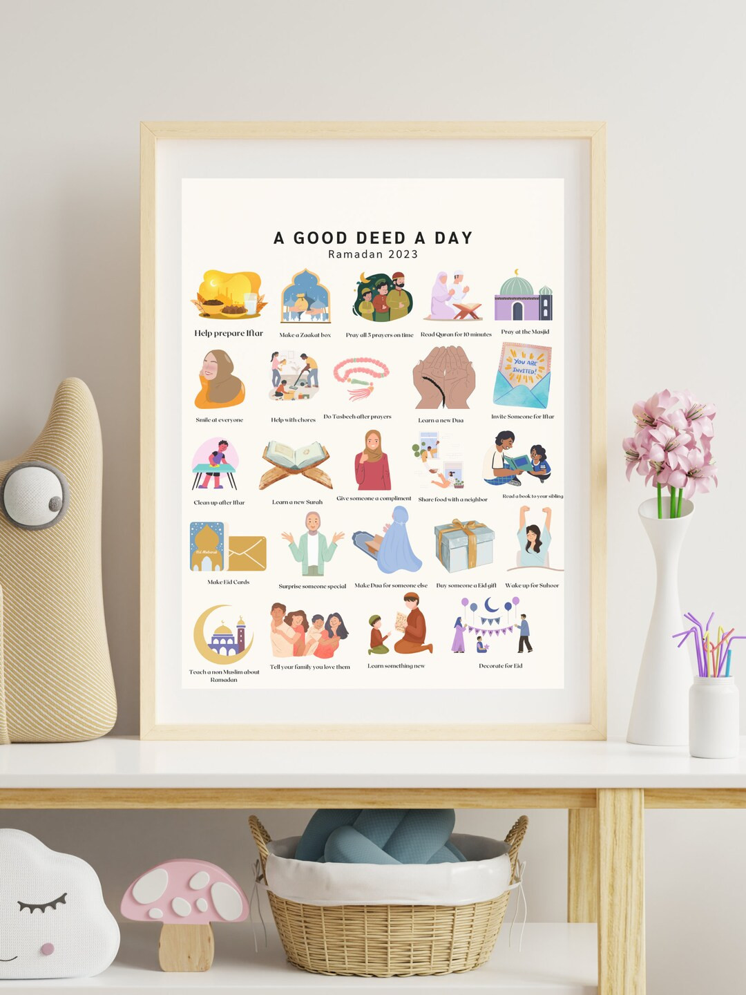 Digital Download Ramadan 2023 Daily Good Deeds Poster for Kids / Muslim Kids Activities | Etsy (US)