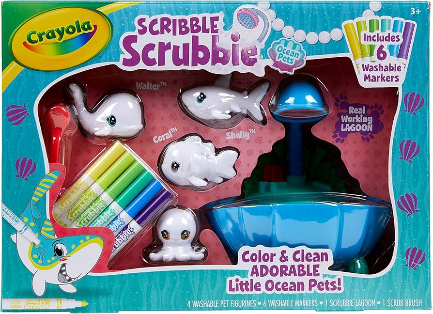 Crayola Scribble Scrubbie Pets Blue Lagoon Playset, Pet Toys For Girls & Boys, Gifts For Kids Age... | Amazon (US)
