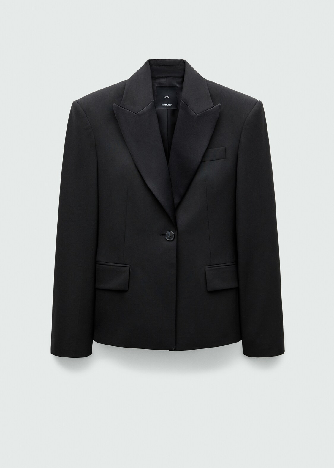 Wool jacket with satin lapels - Women | MANGO United Kingdom | MANGO (UK)