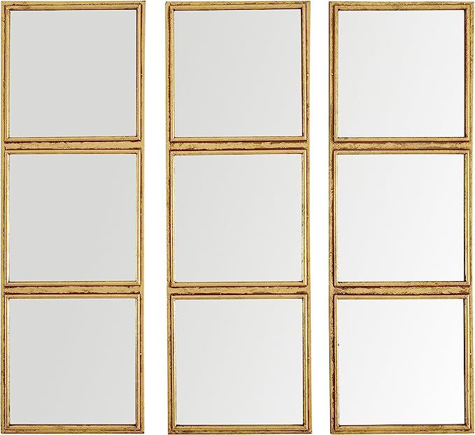 Amazon Brand – Rivet 3x3 Tile Mirror Decor, 36 Inch Height, Gold Finish | Amazon (US)