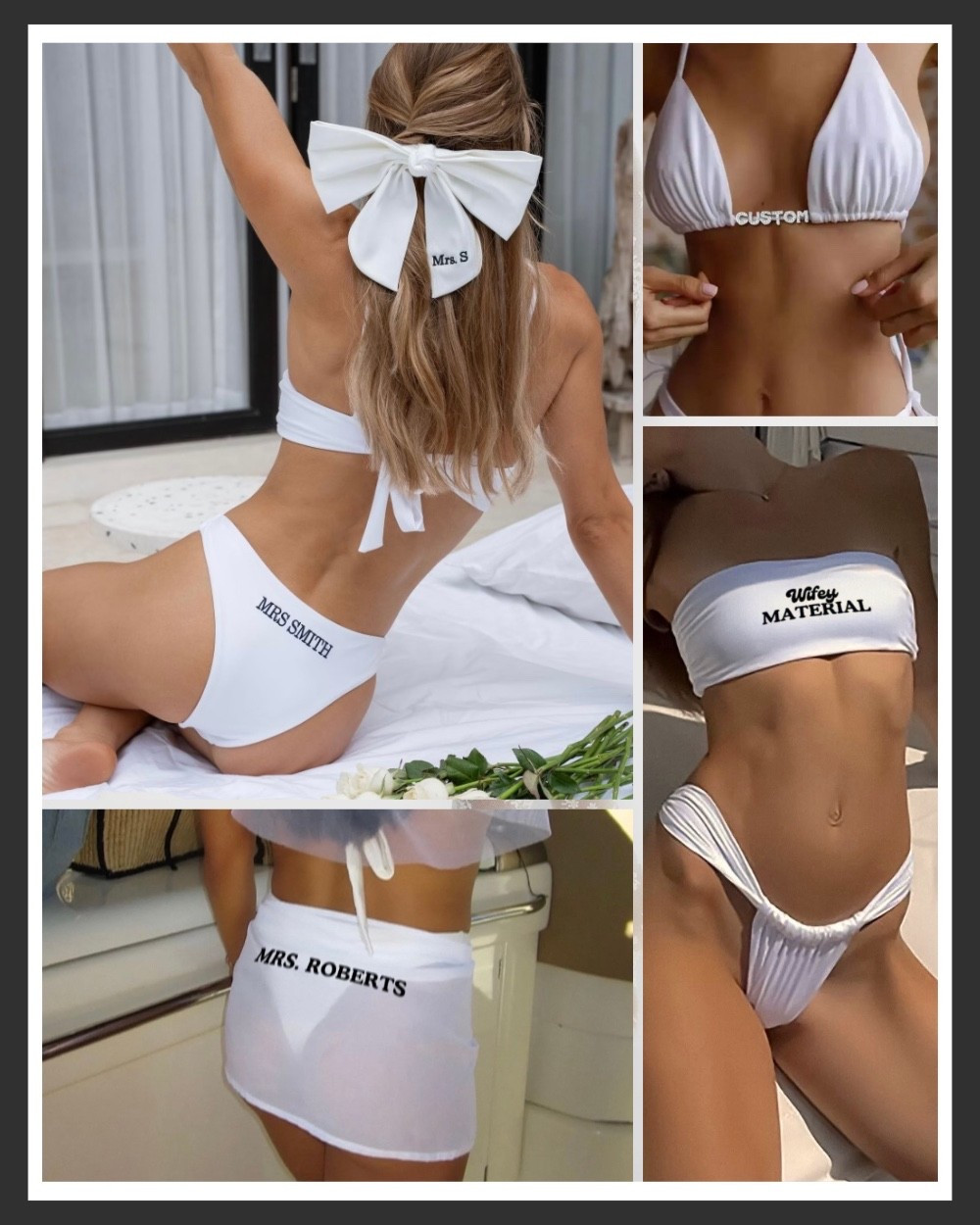 Personalized bridal party 2-piece bikinis + swimsuits for bachelorette party, destination wedding + honeymoon

#LTKFallSale #LTKSwim #LTKWedding