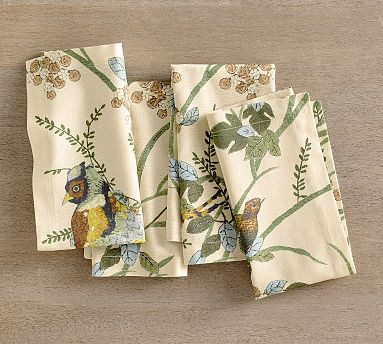 Pheasant Cotton Napkins - Set of 4 | Pottery Barn (US)
