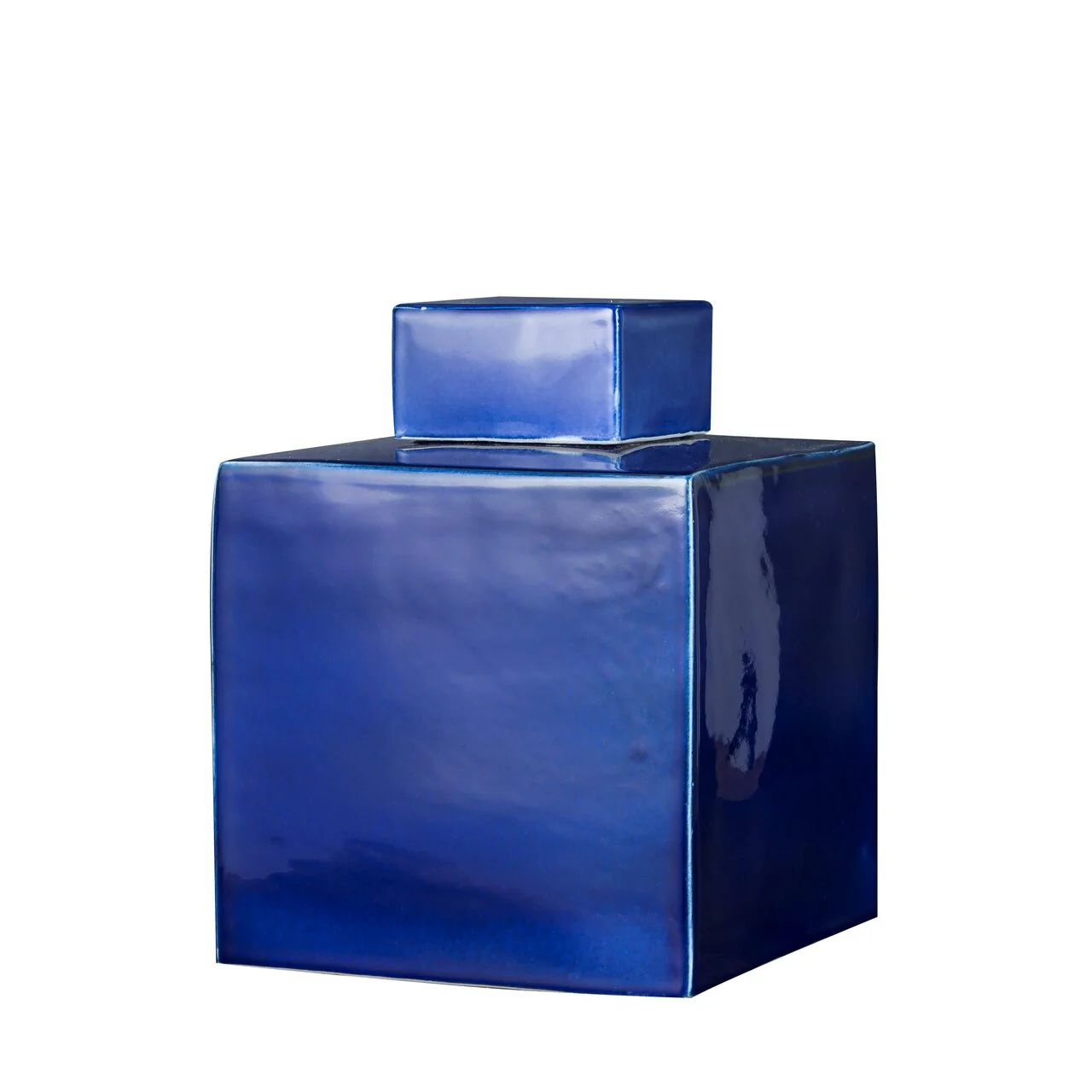 Square Tea Jar Navy Blue in Various Sizes | Burke Decor