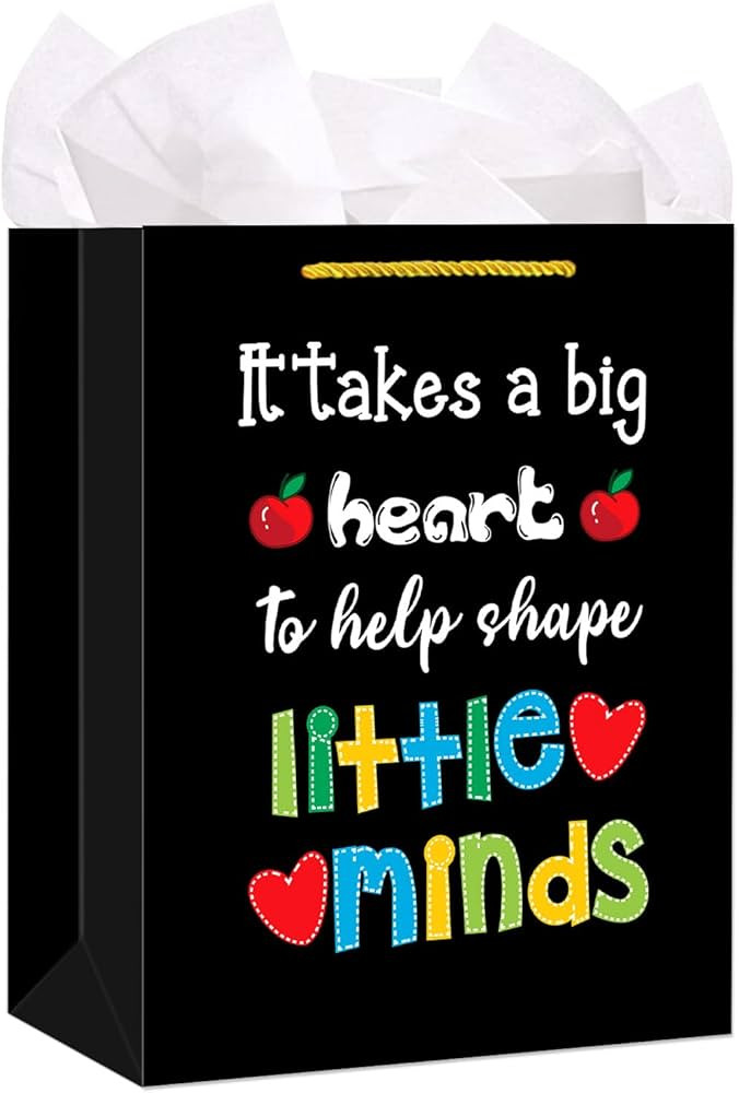 FLYAB Teacher Appreciation Gift Bags with Tissue Paper 11.5" Paper Gift Bag with Handle for Gradu... | Amazon (US)
