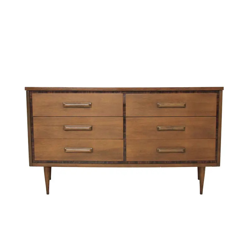 Vintage Mid Century Modern 6 Drawer Dresser | Chairish