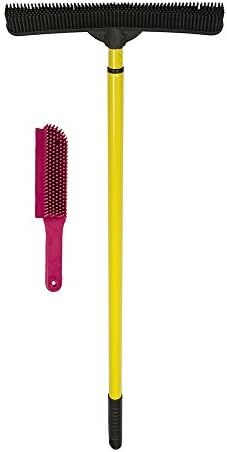 FURemover Broom, Pet Hair Removal Tool with Squeegee & Telescoping Handle That Extends from 3-5',... | Amazon (US)