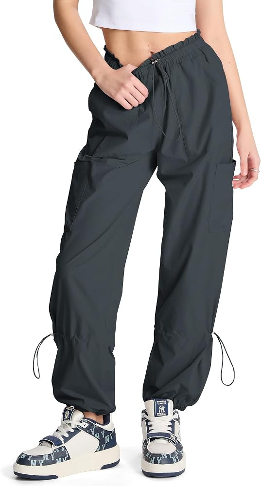 Womens 28"/31"/33" Lightweight Dance Studio Pants Parachute Cargo Pants Workout Athletic Gym Jogg... | Amazon (US)