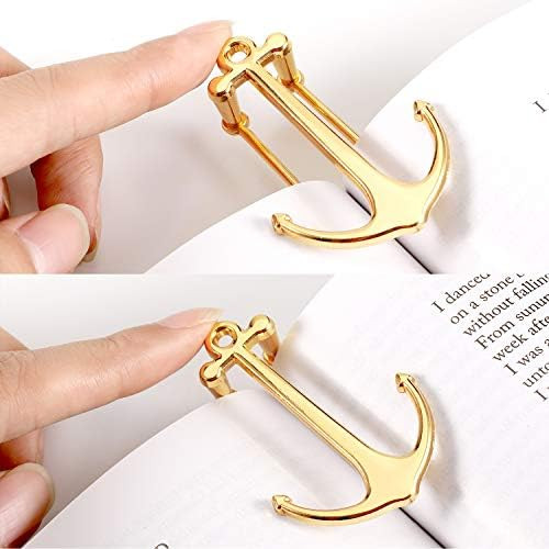 4 Pieces Bookmarks Book Page Holder Creative Bookmarks Book Page Marker Metal Page Holder for Home O | Amazon (US)