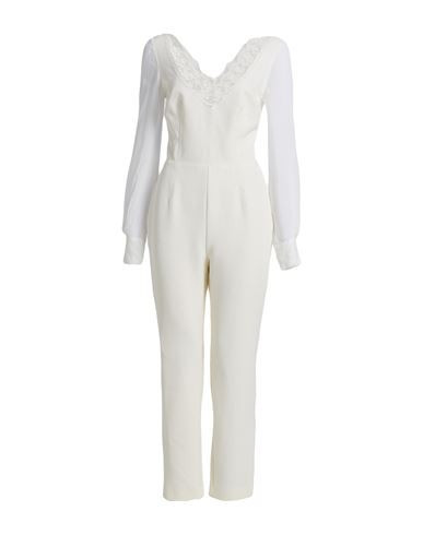 Ermanno Di Ermanno Scervino Woman Jumpsuit Cream Size 4 Polyester, Elastane, Viscose, Polyamide, Cotton | YOOX (US)