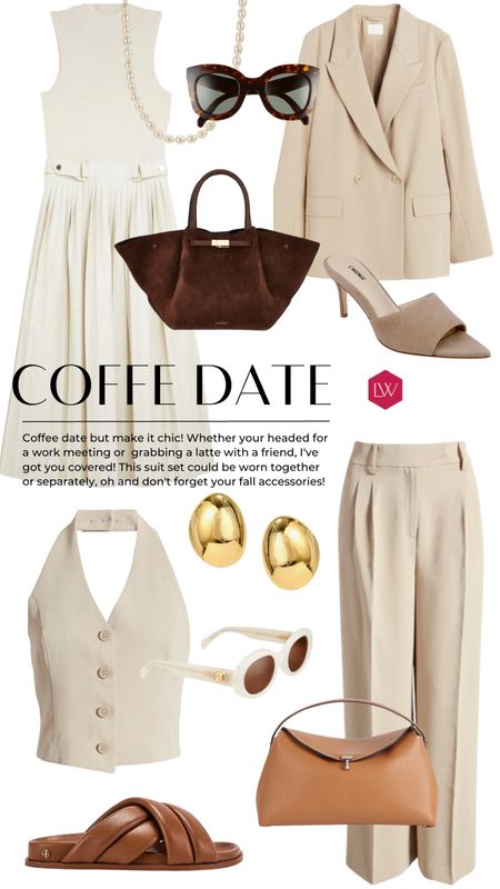 Coffee date but make it chic! Whether your headed for a work meeting or grabbing a latte with a friend, l've got you covered! This suit set could be worn together or separately, oh and don't forget your fall accessories!

#LTKFind #LTKSeasonal #LTKstyletip