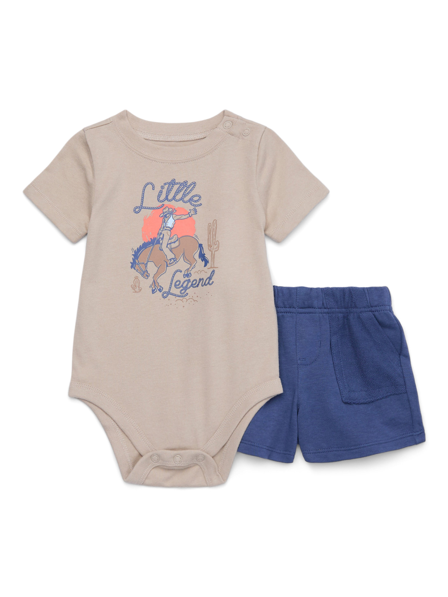 Garanimals Baby Boys’ Bodysuit and Cargo Shorts Outfit Set, 2-piece, Sizes 0m-24m | Walmart (US)