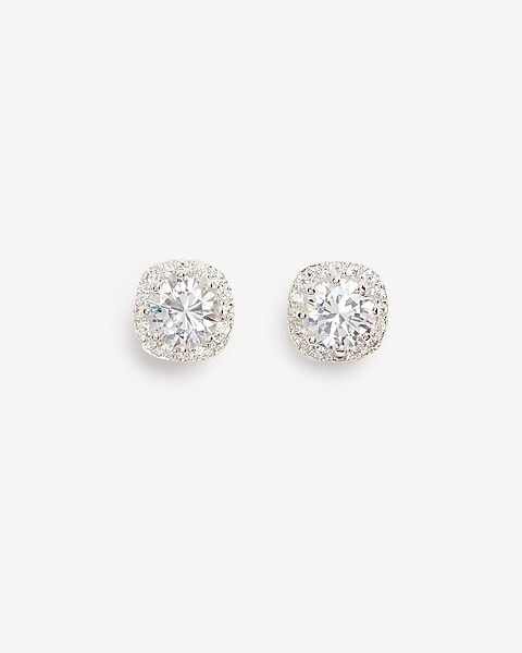 Rhinestone Square Stud Earrings | Express