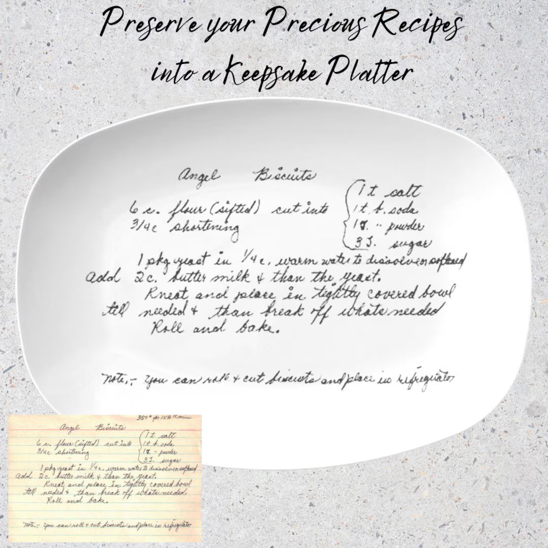Handwritten Recipe Plate Family Recipe Recipe Platter Gift - Etsy | Etsy (US)