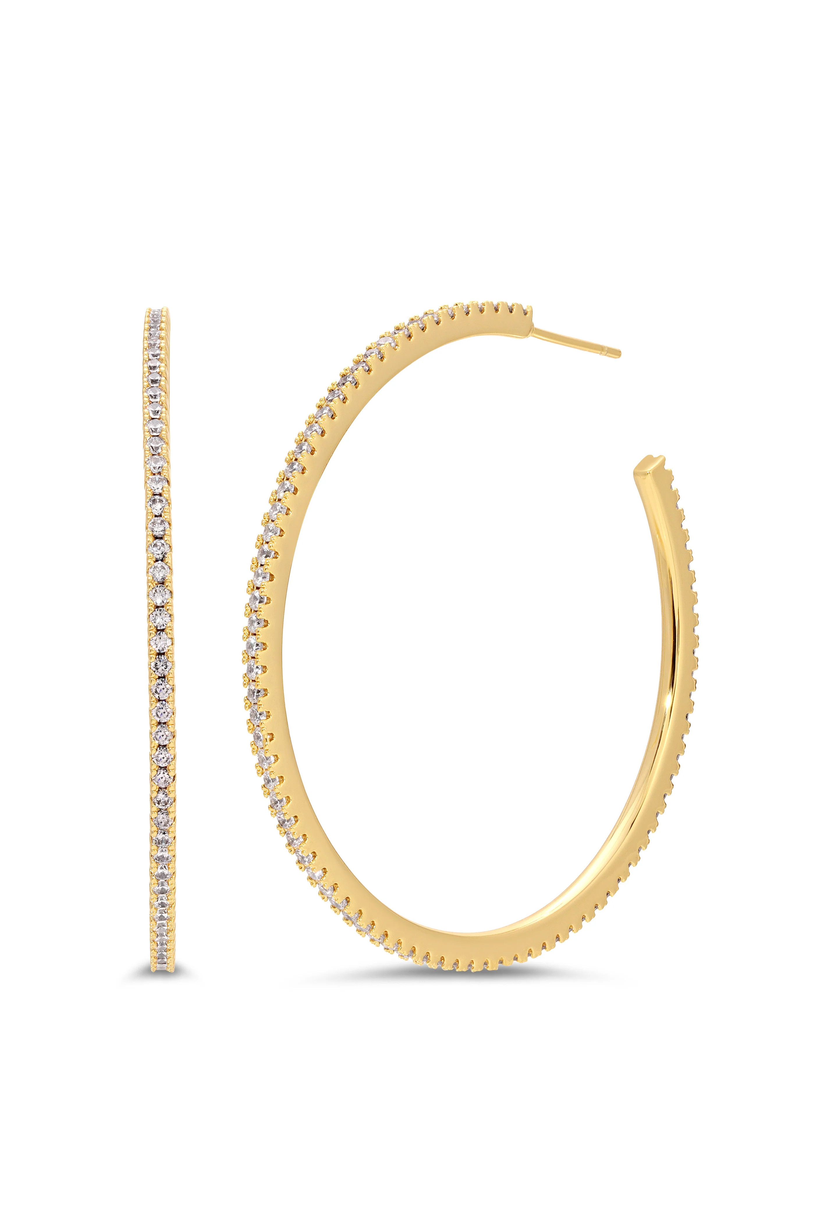 Medium Lucky Me Single Row Hoops | Lili Claspe