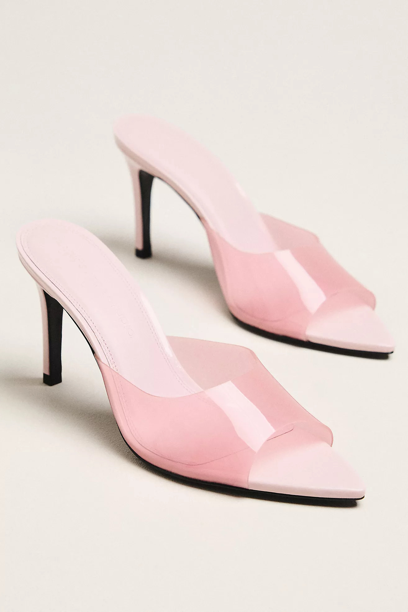 Black Suede Studio Belle Heeled Mules | Anthropologie (US)