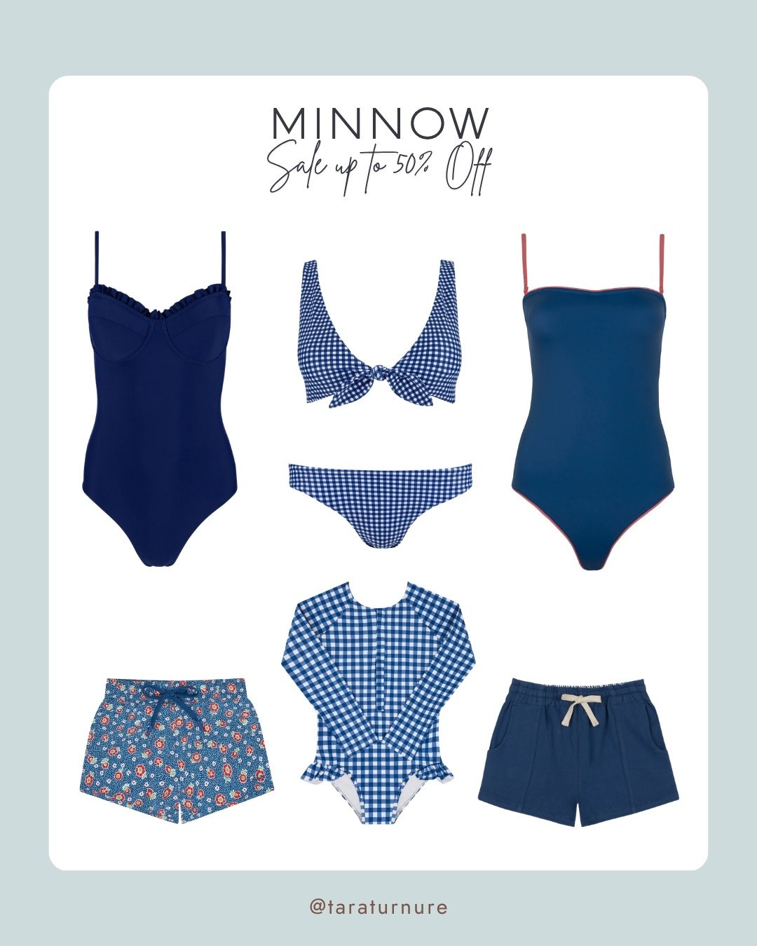 Minnow sale favorites in classic blues 💙 Up to 50% off for the whole fam!

Minnow sale, family swimwear, matching family swim, women’s swimsuits, kids swimwear, boys swim trunks, girls swimsuits, navy swimsuit, gingham swimwear, floral swim trunks, rash guard, family vacation, beach vacation, pool day, swim sale

#LTKSaleAlert #LTKSwim #LTKKids