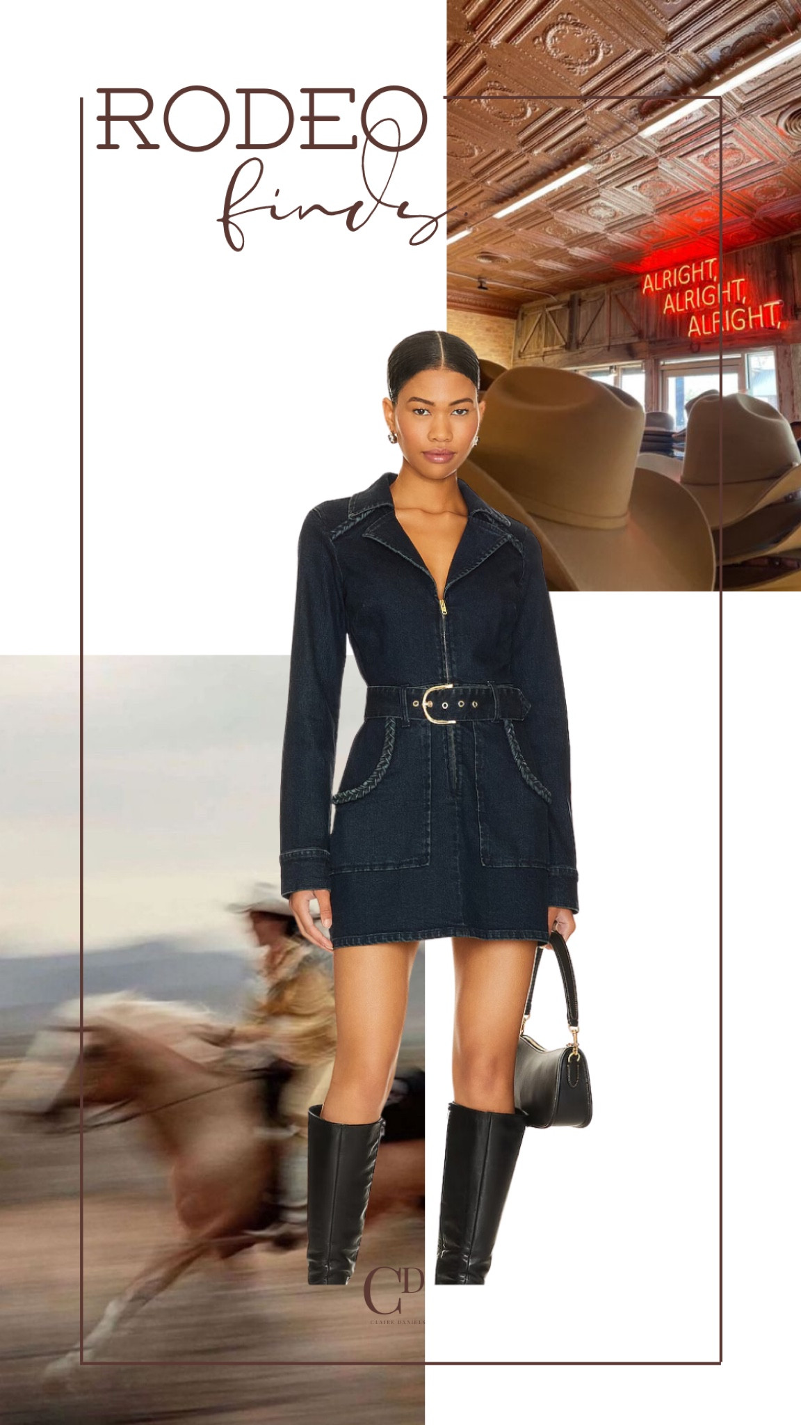 This dark denim dress is perfection! Pair with black or tan accessories for your night at the rodeo.he's

#LTKSeasonal #LTKsalealert #LTKstyletip