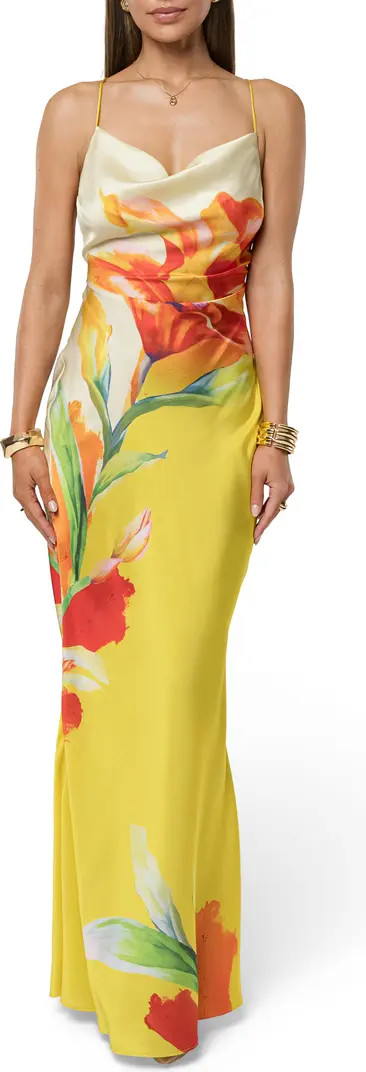 Floral Satin Maxi Slipdress | Nordstrom