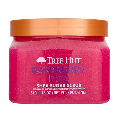 Tree Hut Raspberry Fizz Body Scrub, Exfoliating & Hydrating Sugar Scrub with Shea Butter & Essent... | Amazon (US)