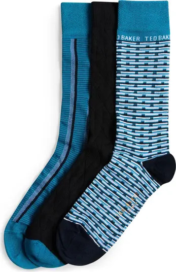 Ted Baker London Assorted 3-Pack Focus Dress Socks Gift Box | Nordstrom | Nordstrom