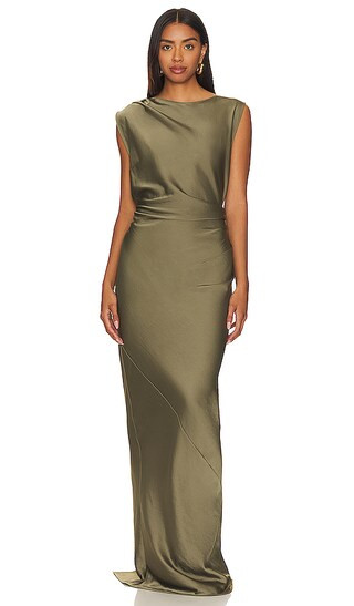 Iluka Maxi Dress in Khaki | Revolve Clothing (Global)