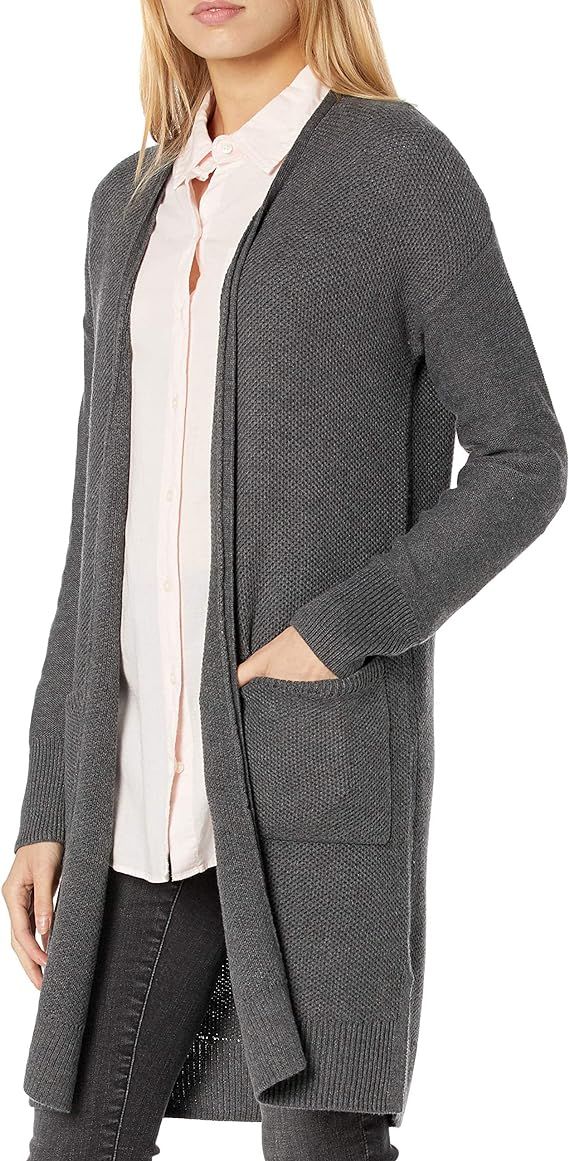 Amazon Brand - Goodthreads Women's Everyday Soft Blend Honeycomb Long Line Cardigan Sweater | Amazon (US)
