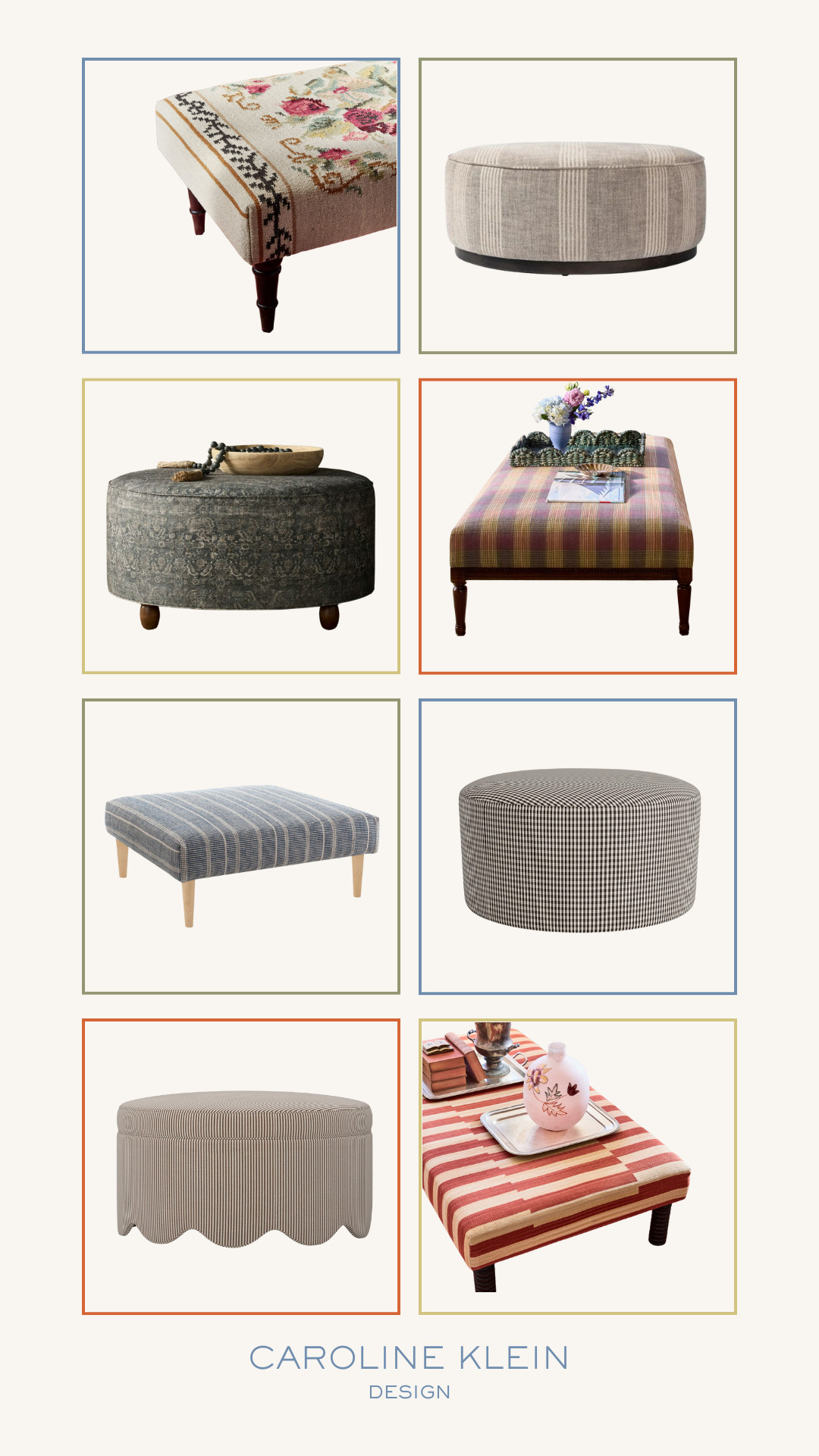 Patterned ottoman coffee tables 

 #LTKHome