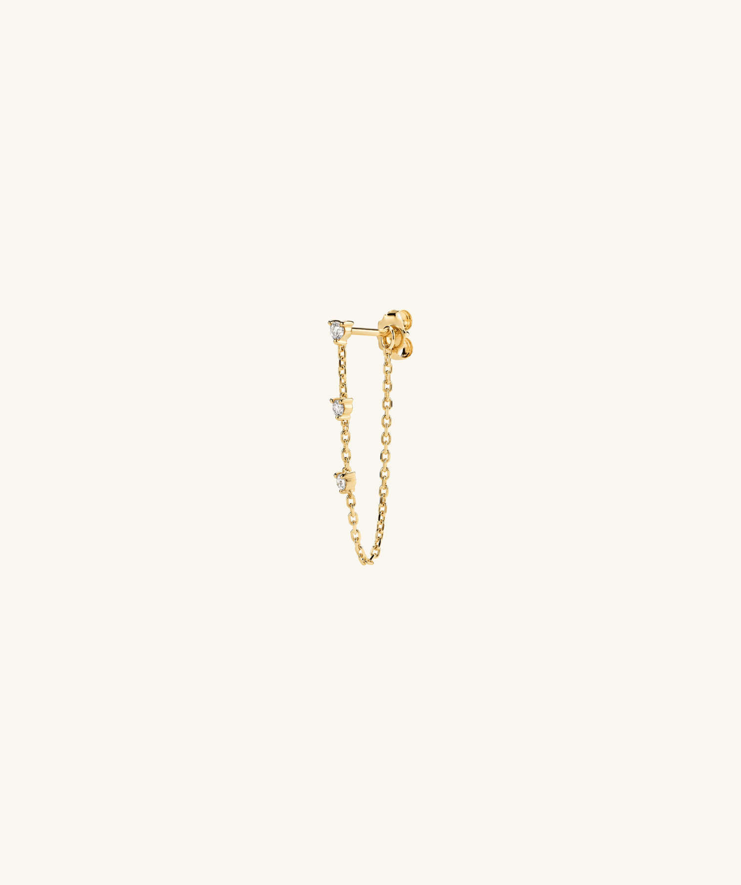 Single Mini Diamond Chain Stud | Mejuri Fine Crew